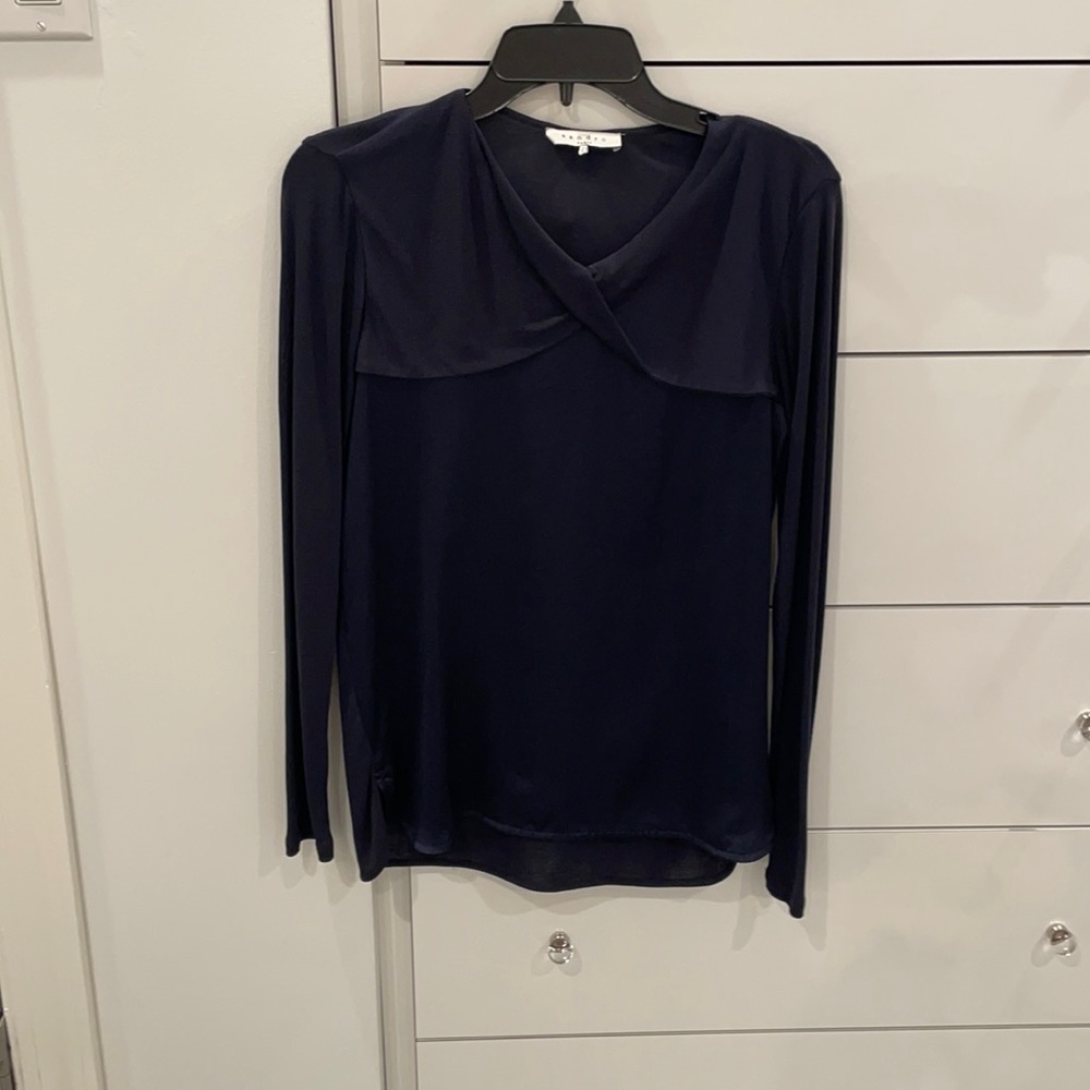 Sandro long sleeve shirt with silk detail